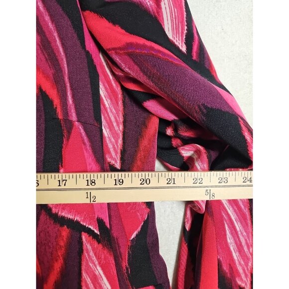 Jones Studio Separates ~Woman Size 12~ Abstract Fuchsia Pink Black Jacket Blazer - Picture 2 of 7
